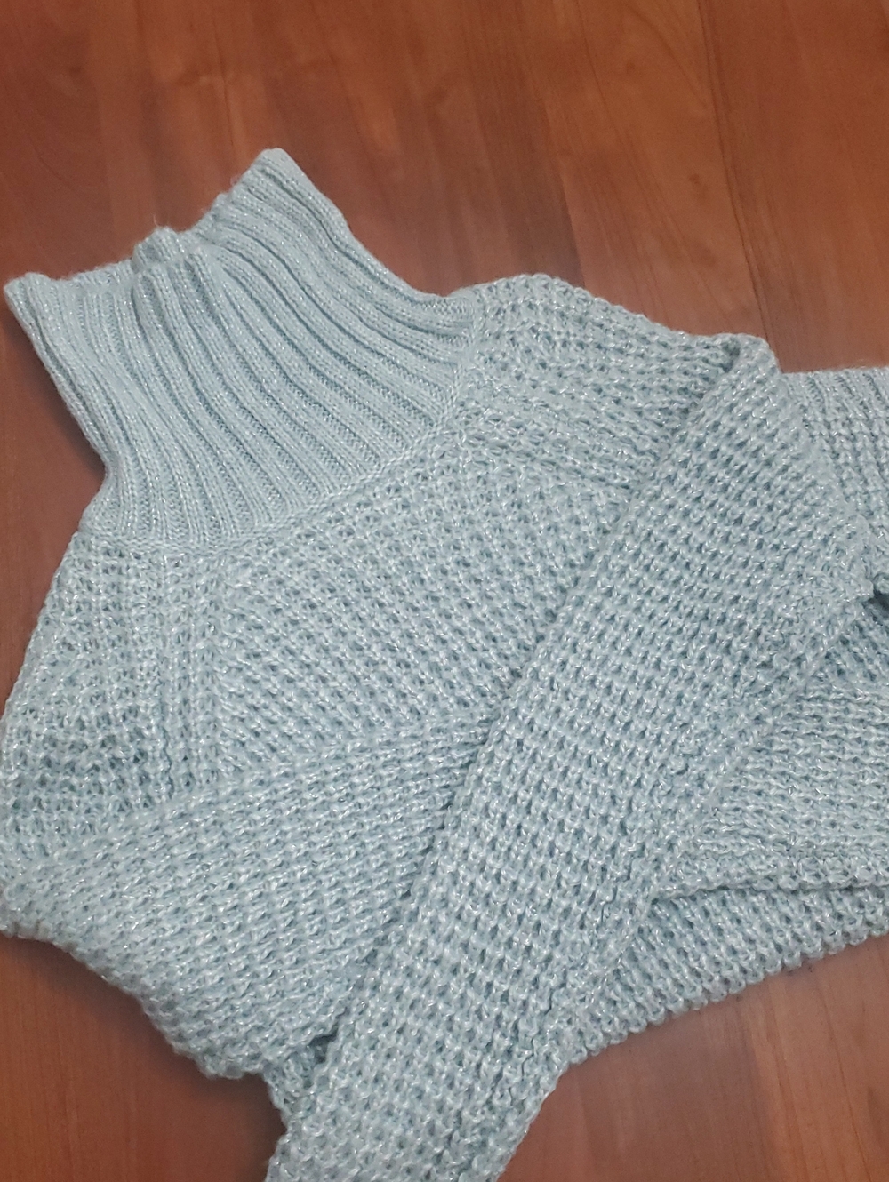 VENUS Light Blue Cowl Neck Knit Sweater